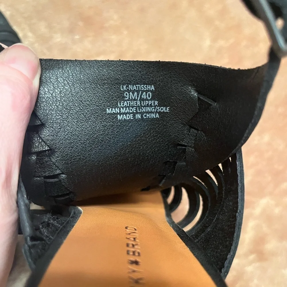 Lucky Brand Natissah Womens Leather Open Toe Huarache Sandals Size 9M